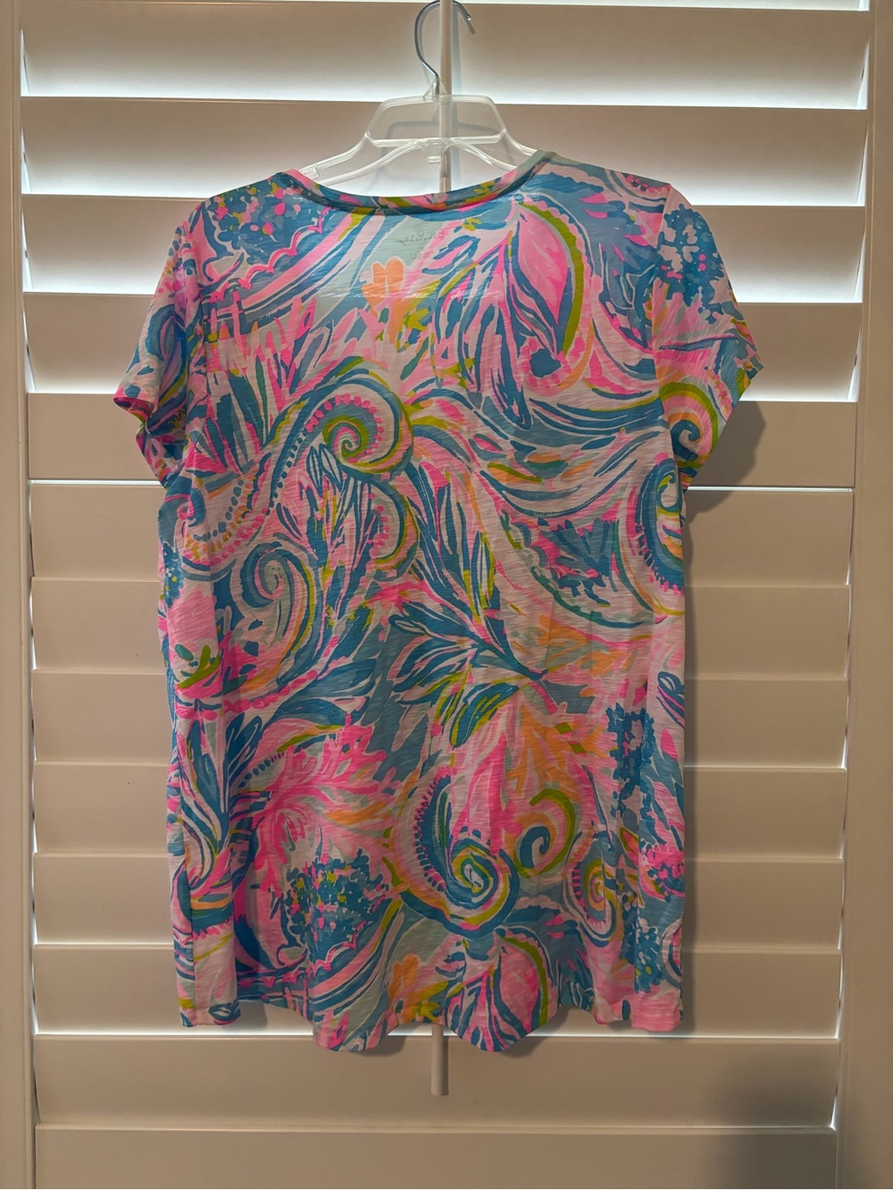 Lilly Pulitzer Multicolor Paisley Mix Tee - Pink, Blue & Green - Picture 2 of 4